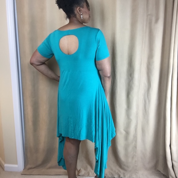 SWAK Dress w/ Sharkbite Hem & Keyhole Back Size 1X - Picture 1 of 13